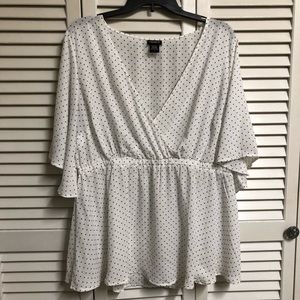 Torrid polka dot blouse